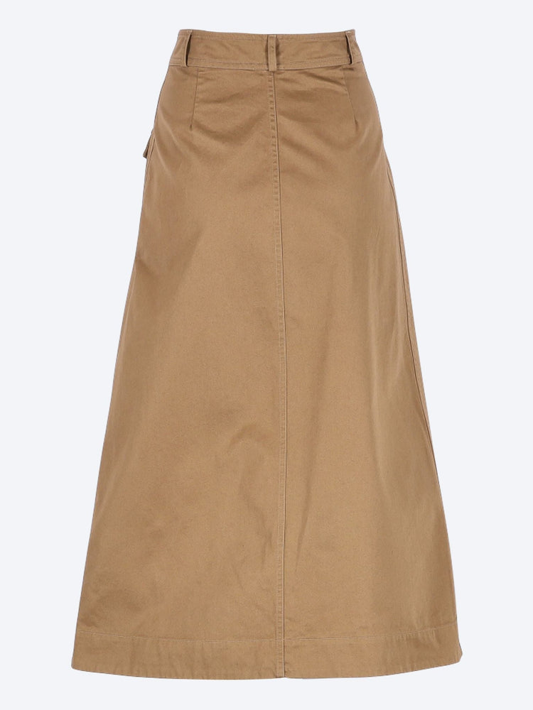 Midi skirt in cotton serge 3