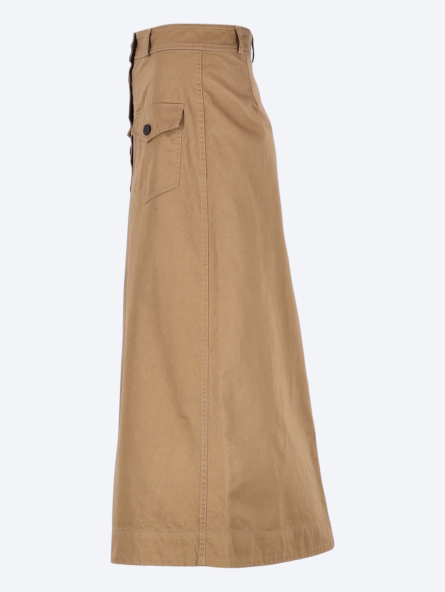 Midi skirt in cotton serge 2