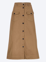 Midi skirt in cotton serge ref: