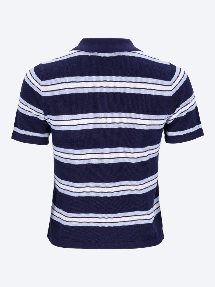Serif logo silk pique cropped polo 2