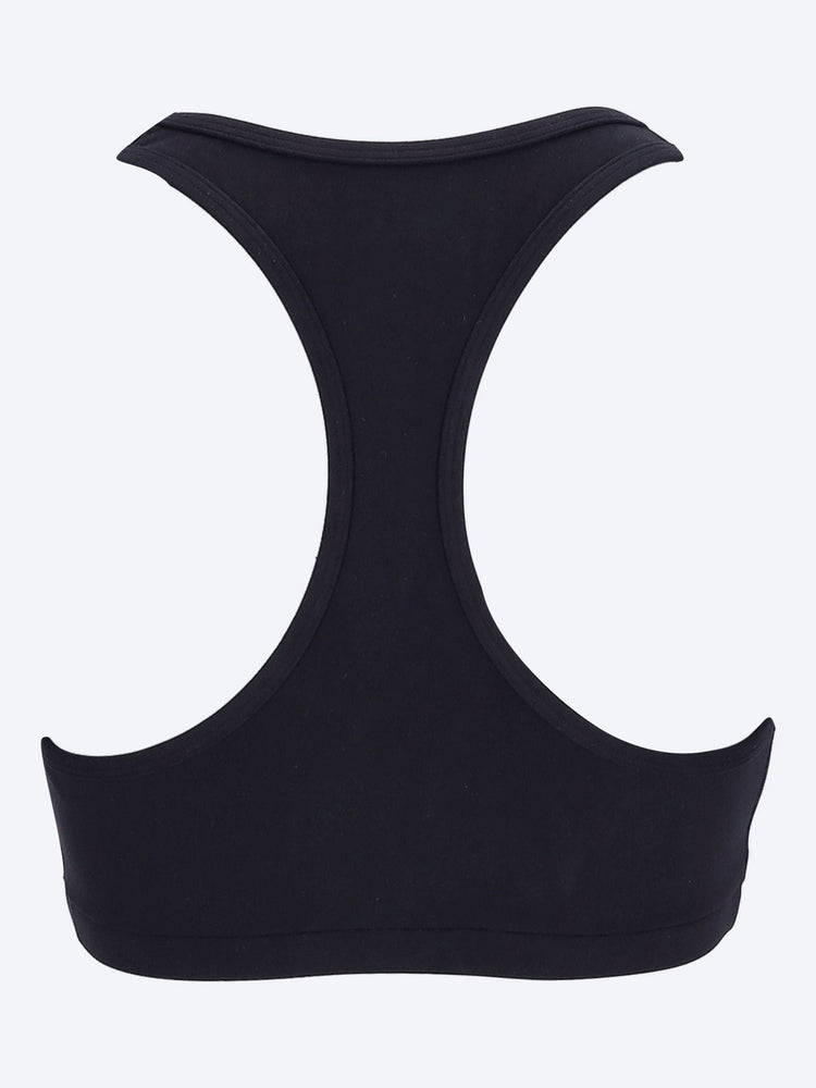 Serif logo v neck sports bra 3