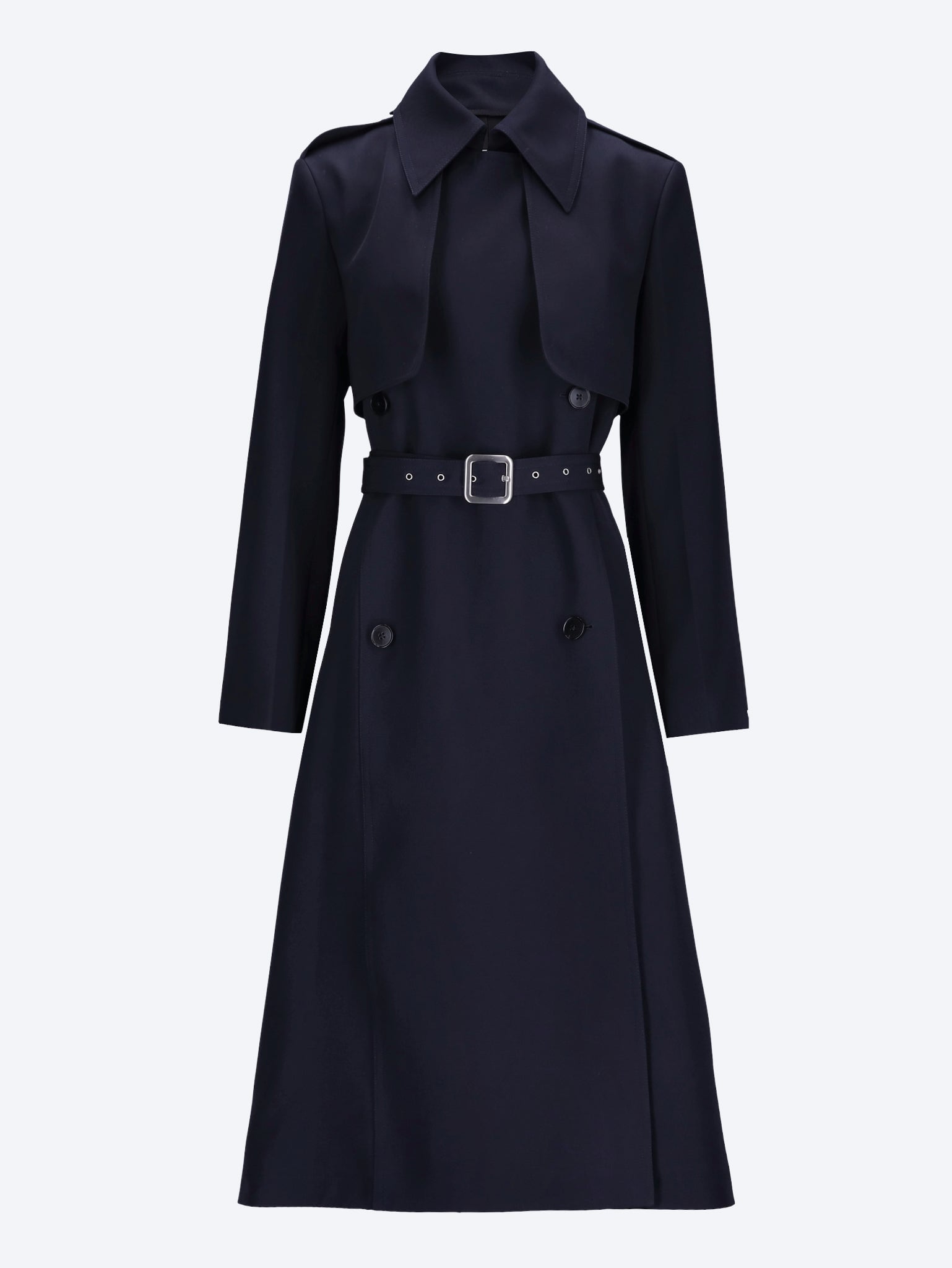 Sharp wool gabardine trench coat 1
