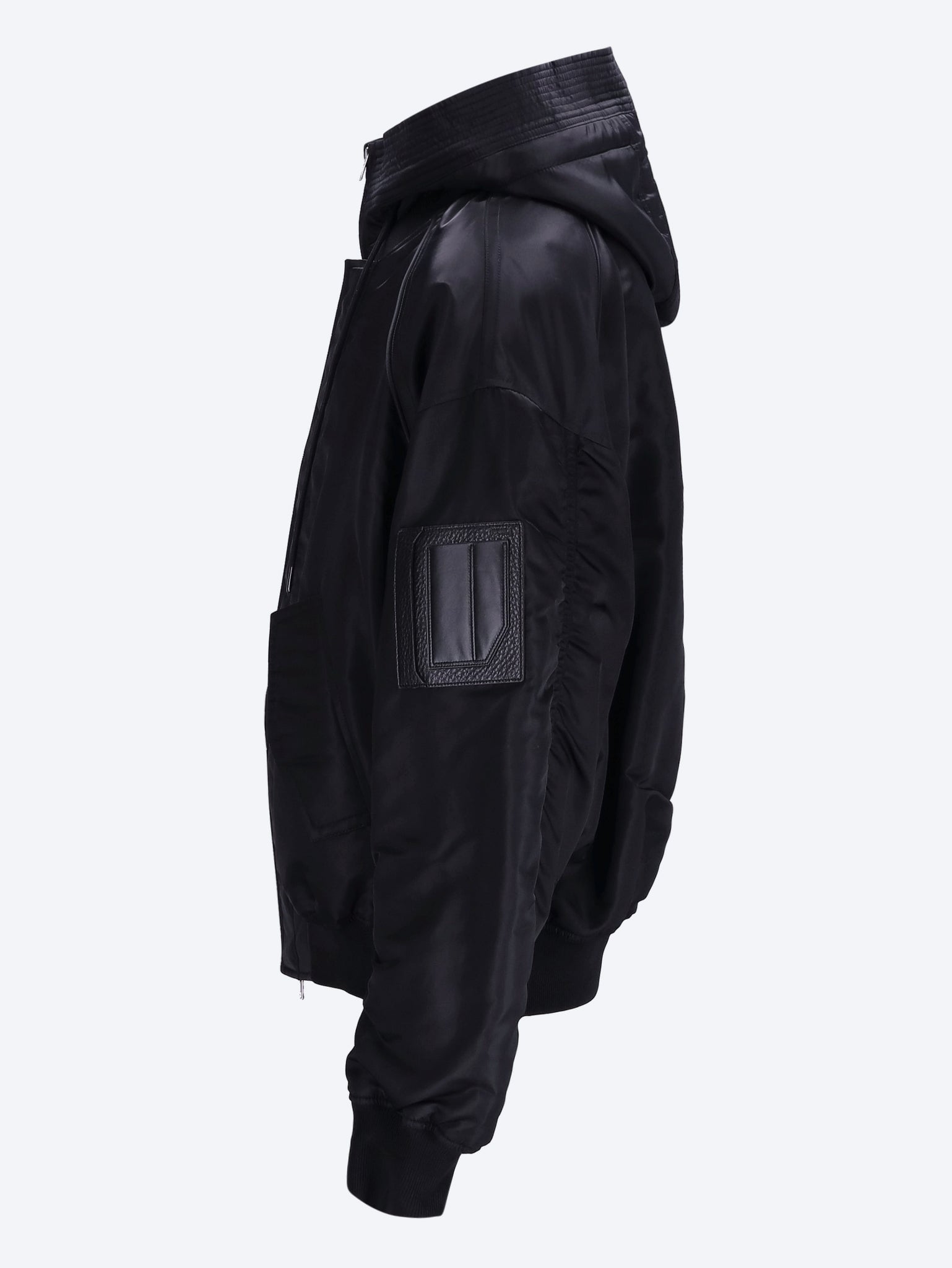 Sheering lambskin hood ma-1 jacket 2