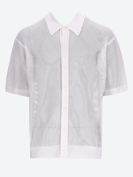 Silk short sleeves shirt