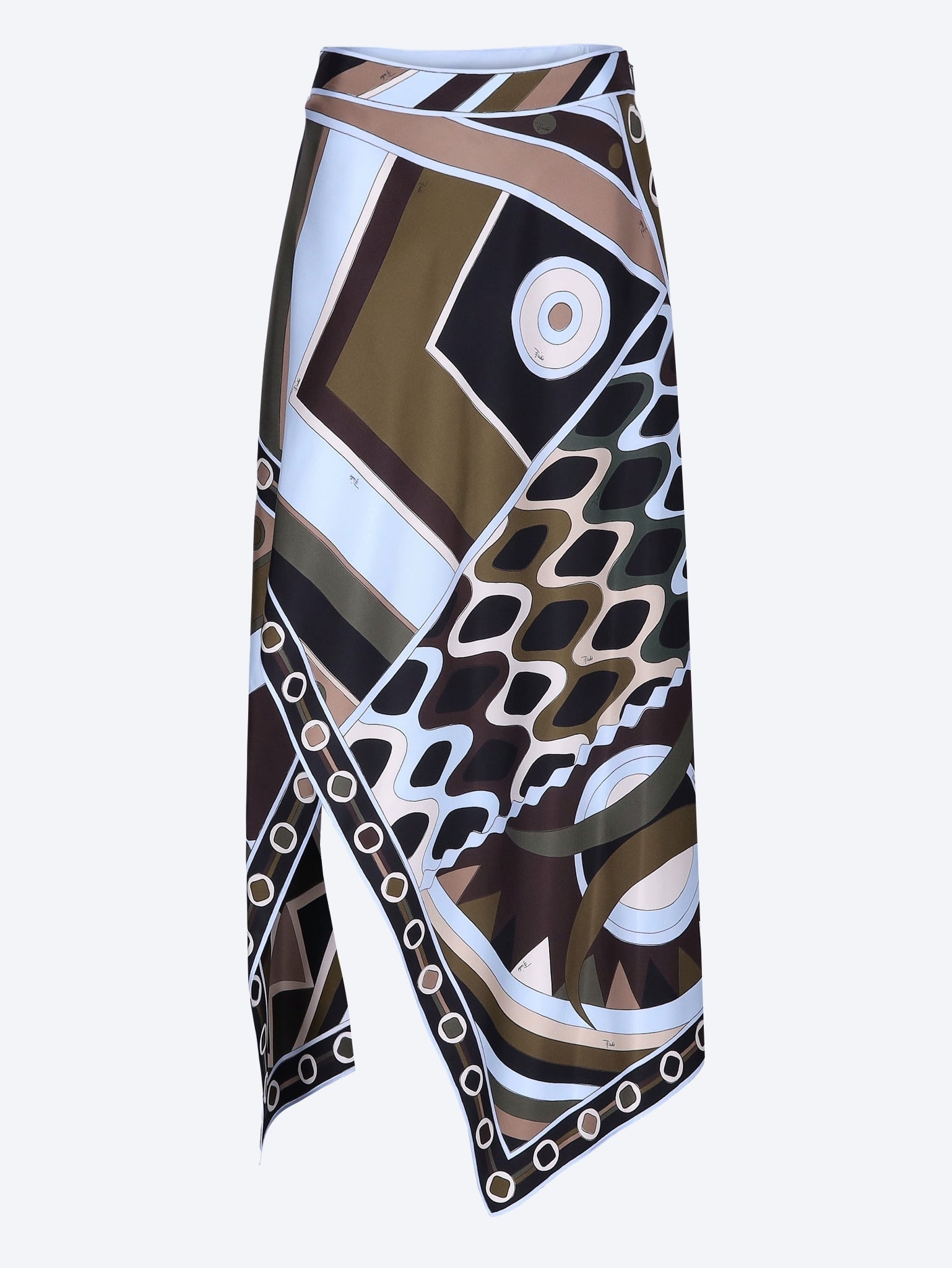 Silk occhi print skirt 1