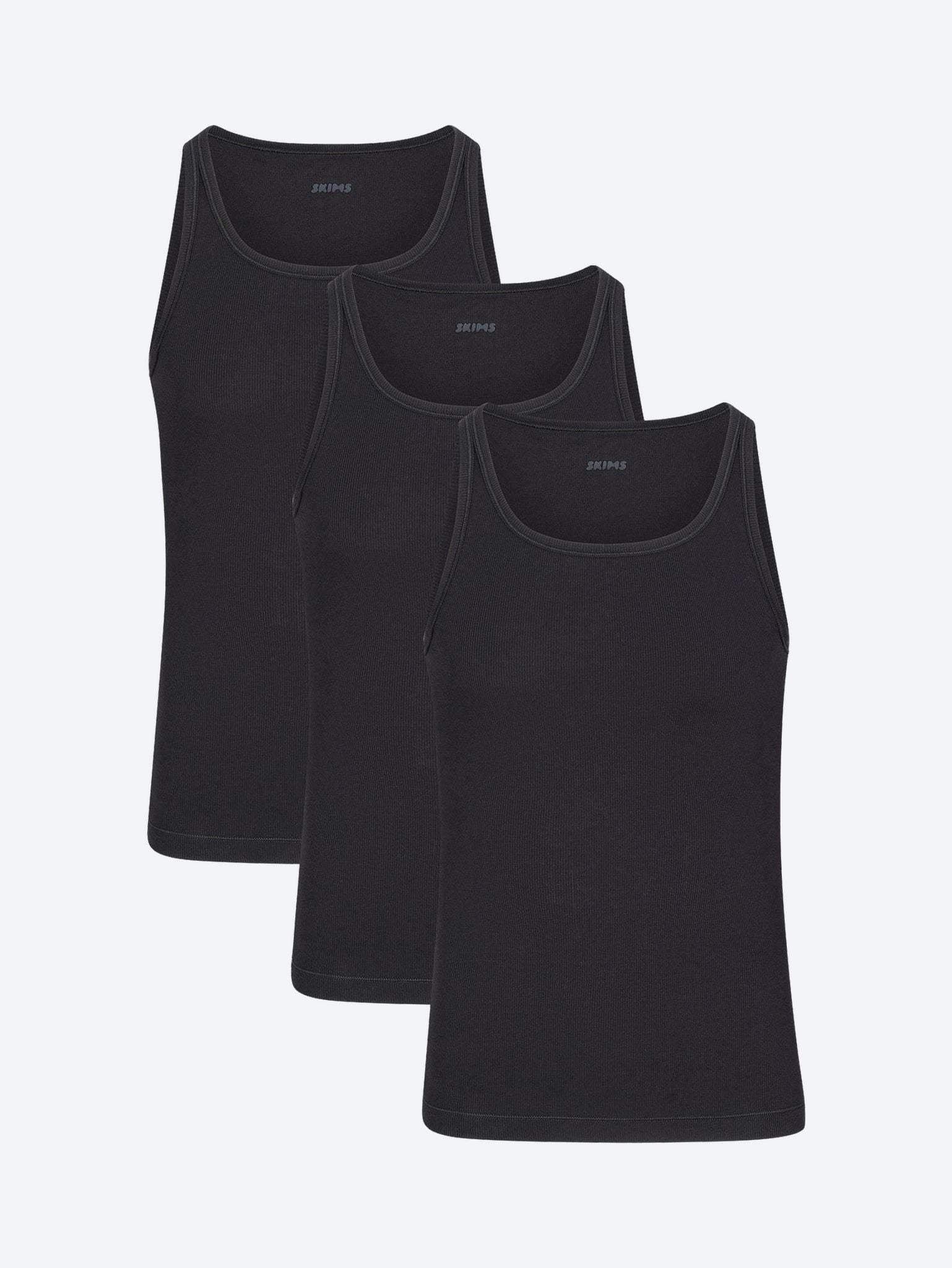 Skims Baumwollripp-Tanktop im 3er-Pack 1
