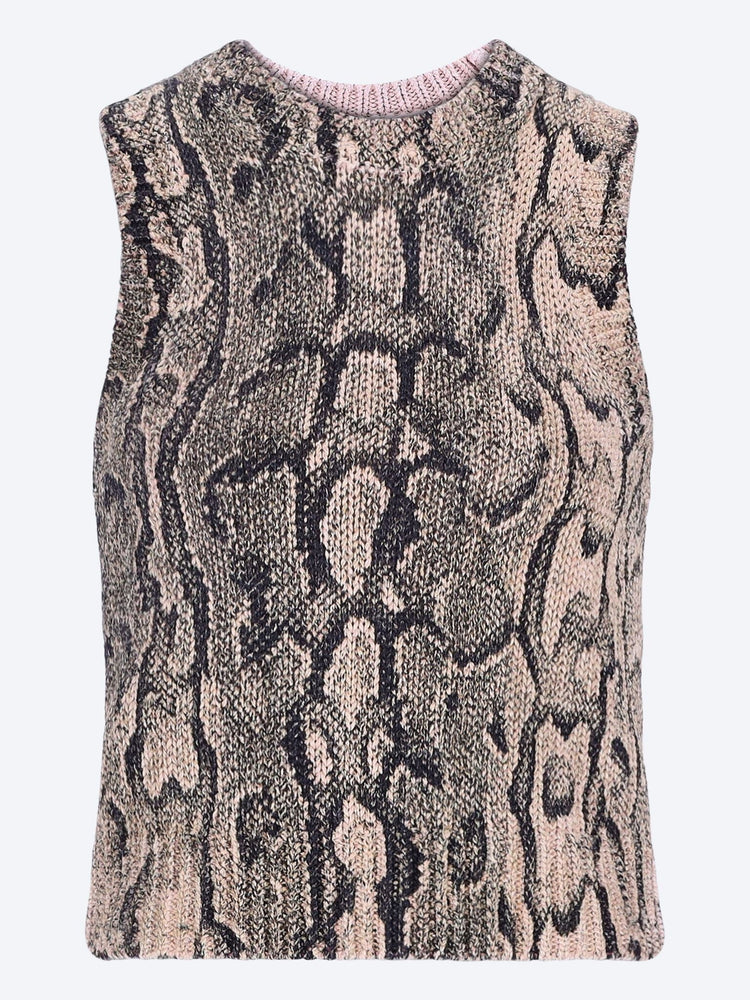 Sleeveless crewneck sweater 1