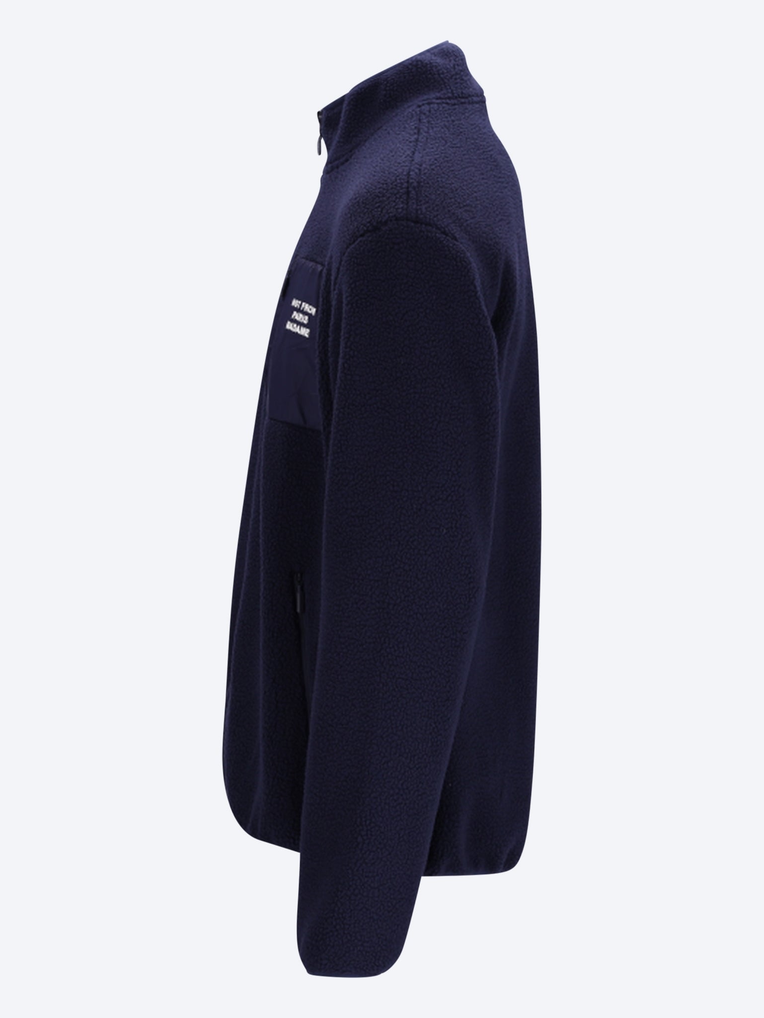 Sherpa-Jacke mit Reißverschluss und Slogan 2