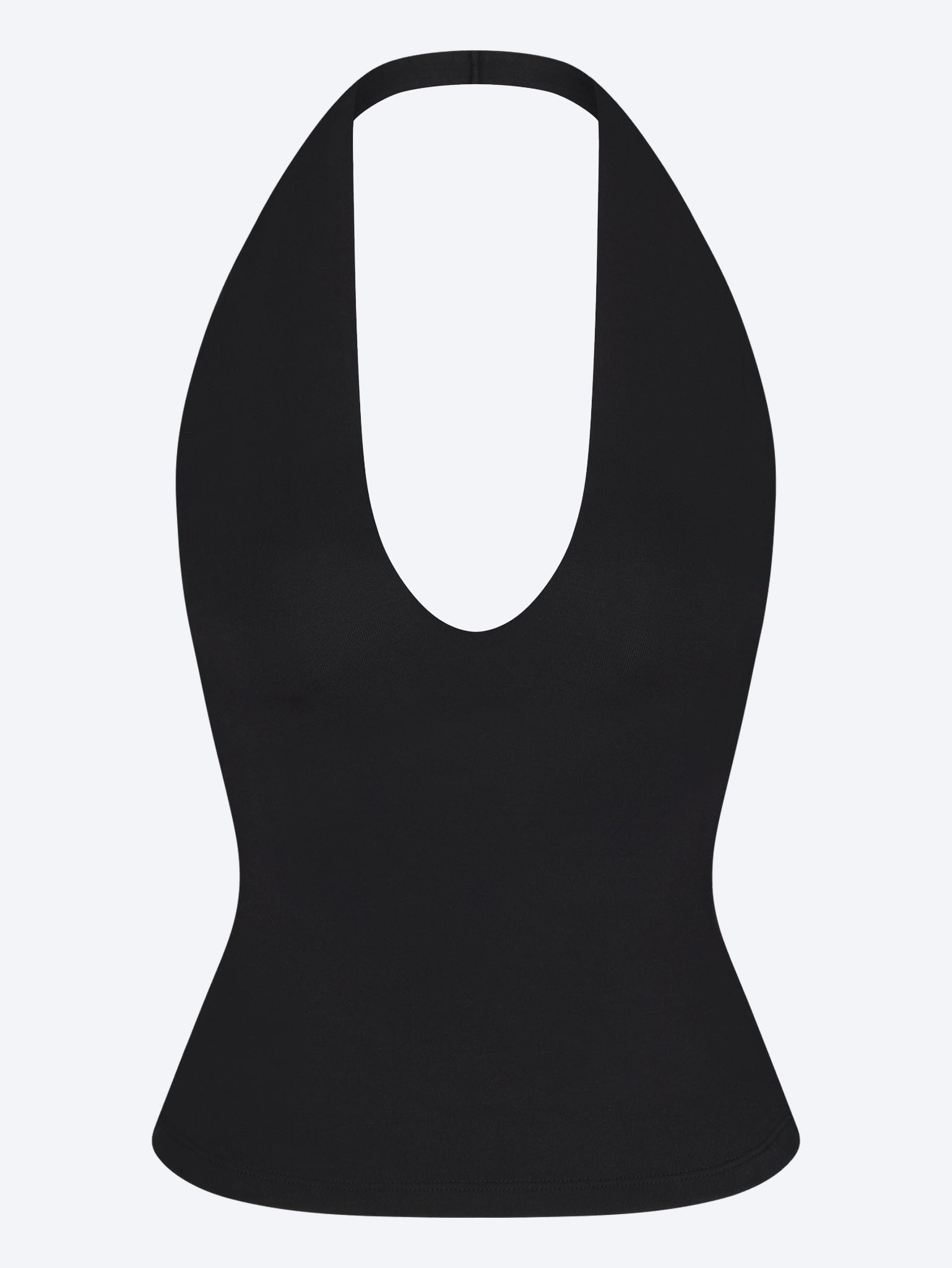 Neckholder-Top mit glatten Lagen 1