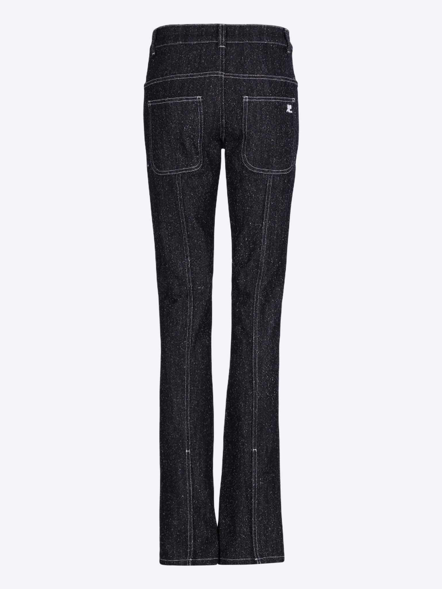 Pantalon en tweed en jean à boutons-pression 3