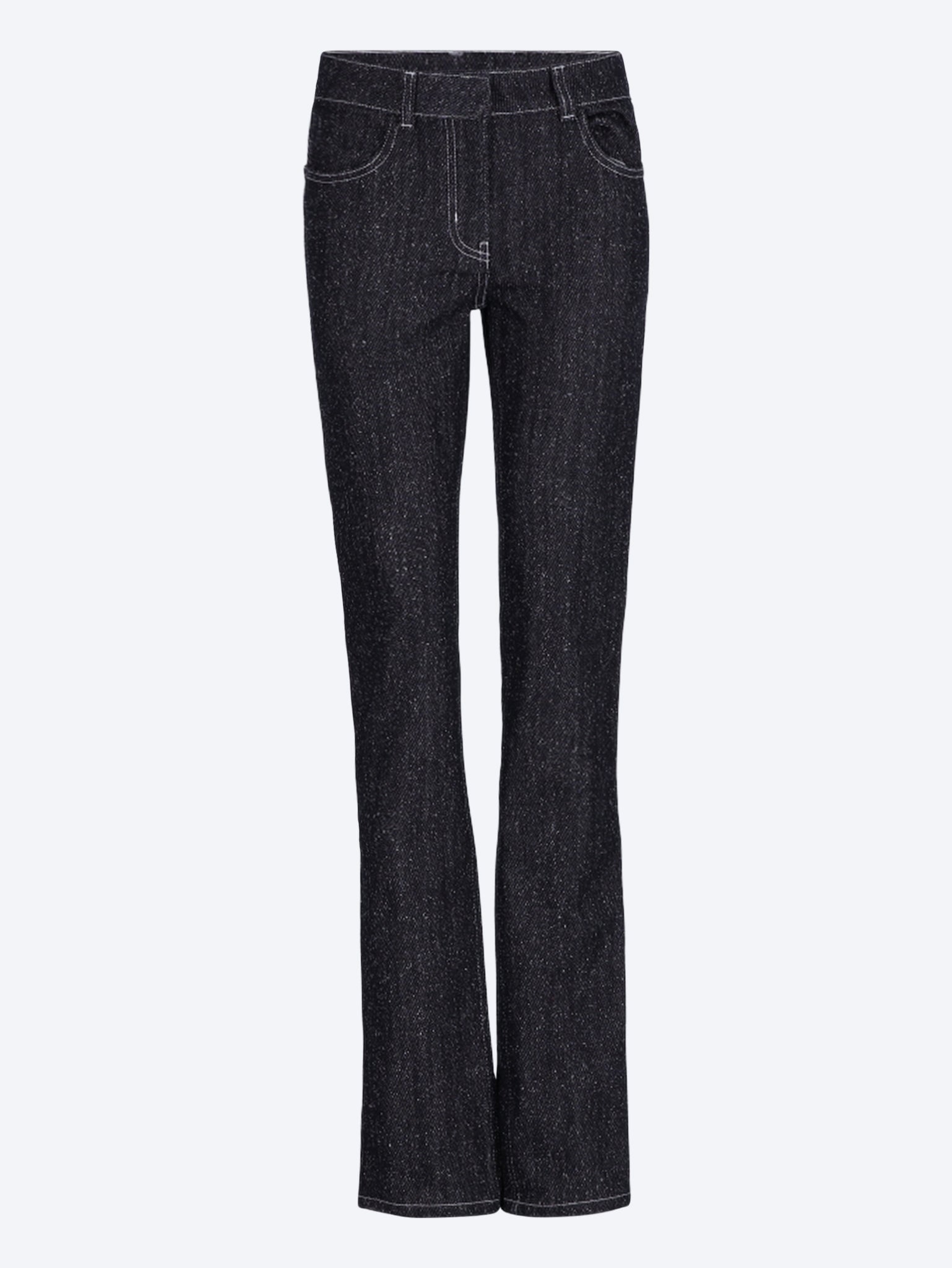 Pantalon en tweed en jean à boutons-pression 1