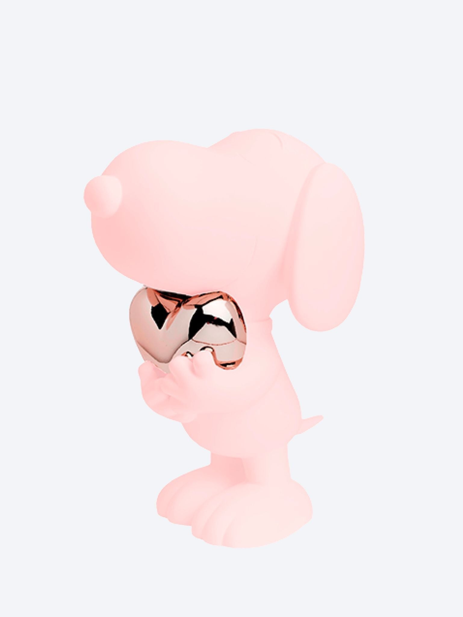 Snoopy Herz 27 cm rosa und roségold 1