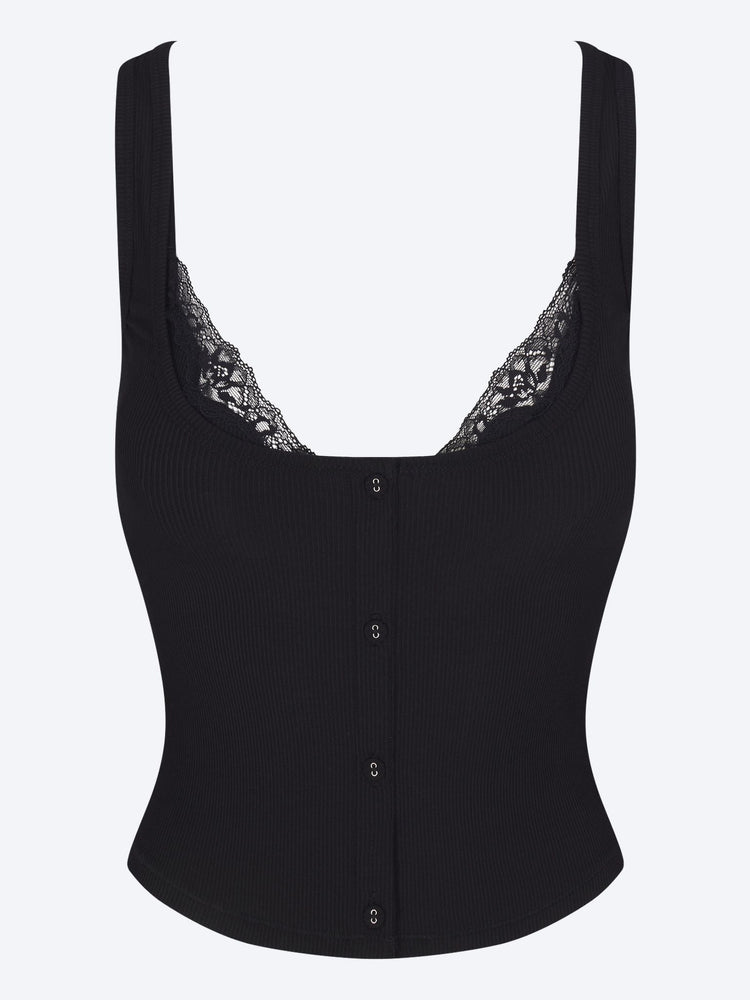 Soft lounge lace tank 1