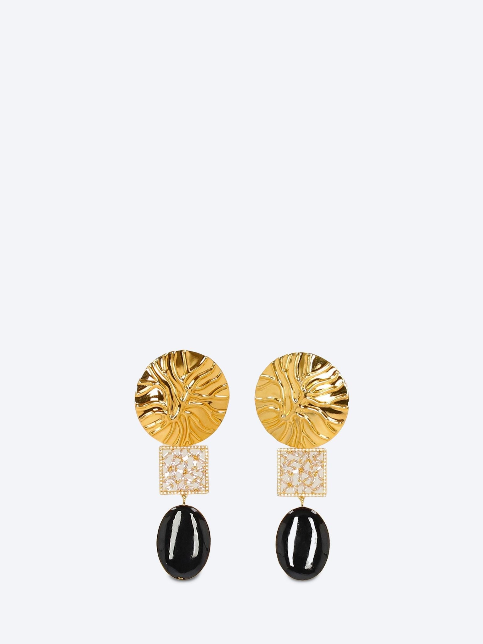 Sonia strass oval earrings 1