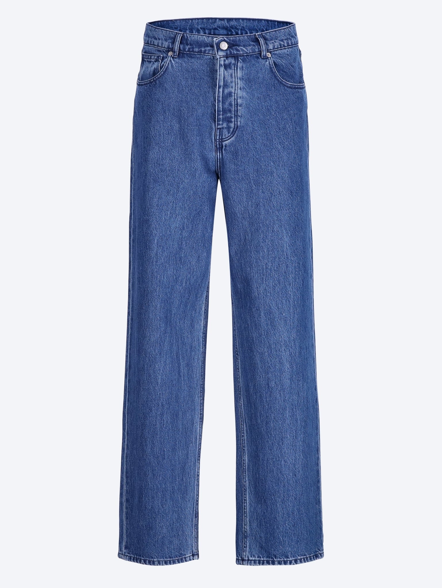 Straight blue cotton jeans 1