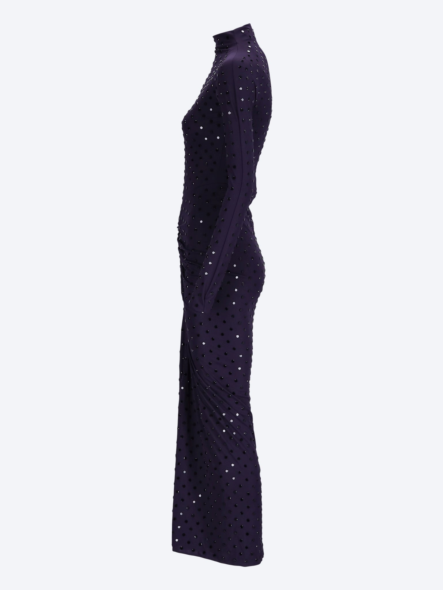 Strass jersey draped dress 2