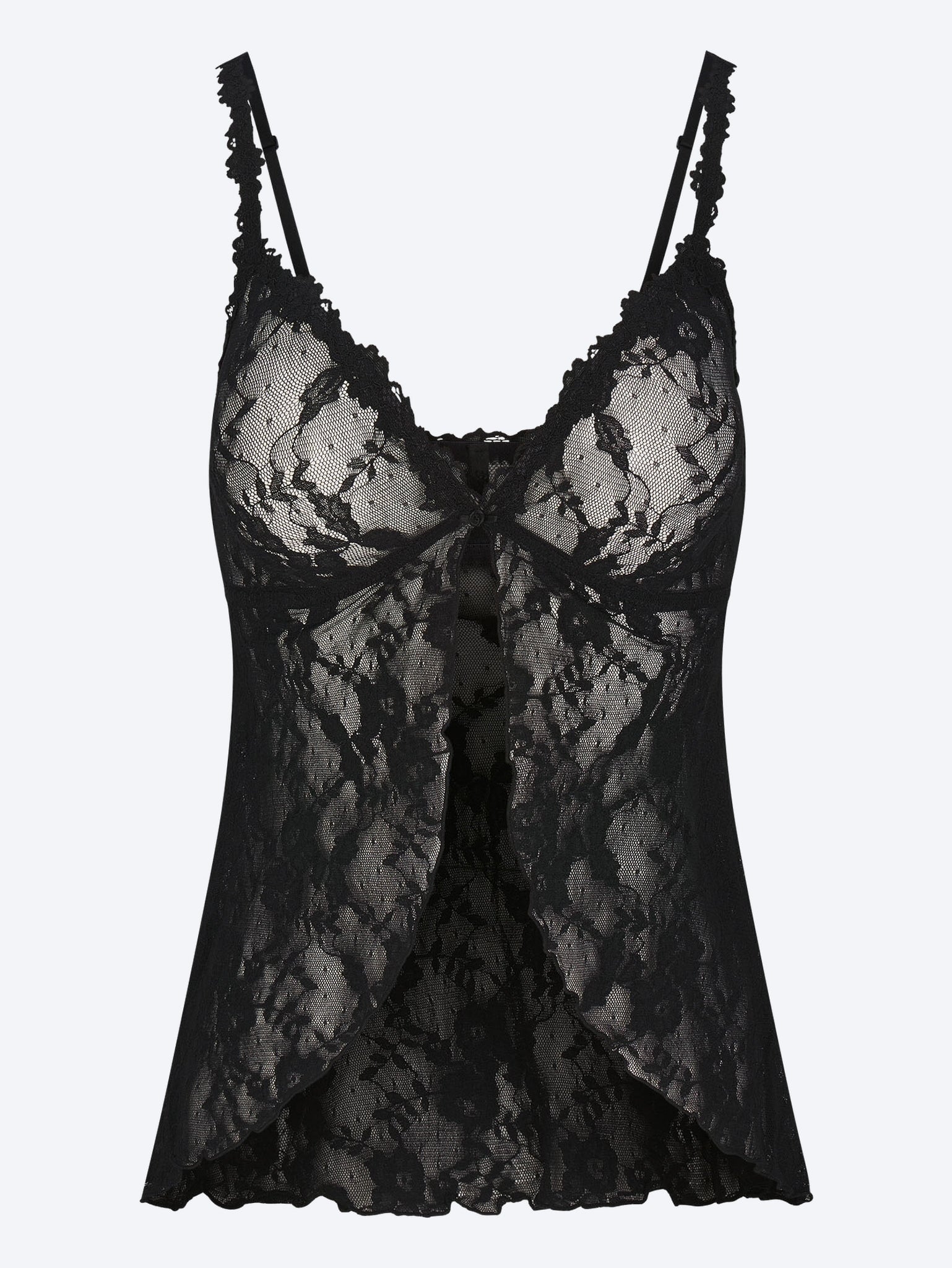 Babydoll-Oberteil aus Stretchspitze 1