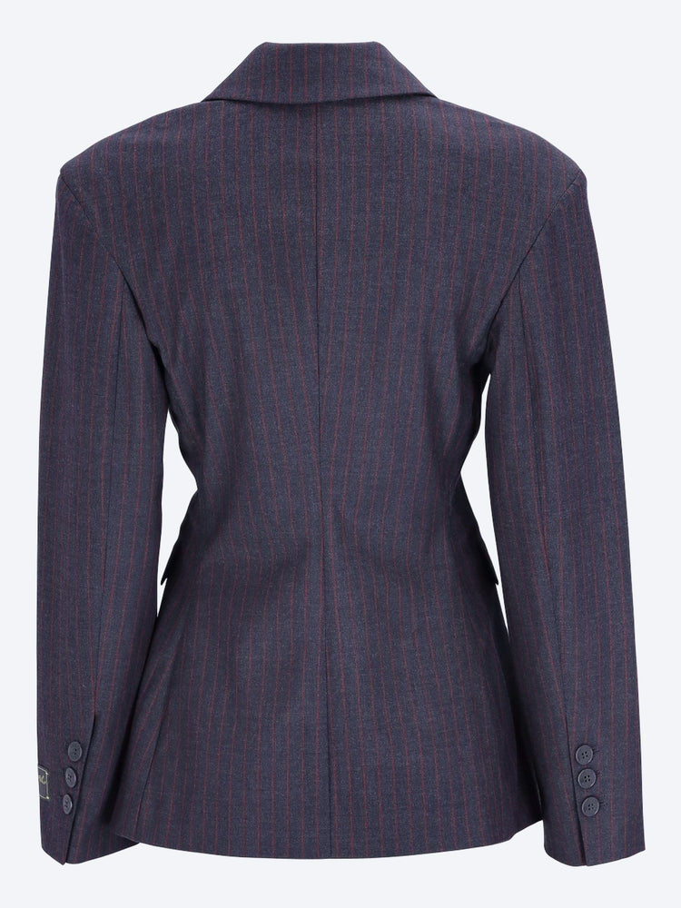 Black Pinstripe Blazer 3