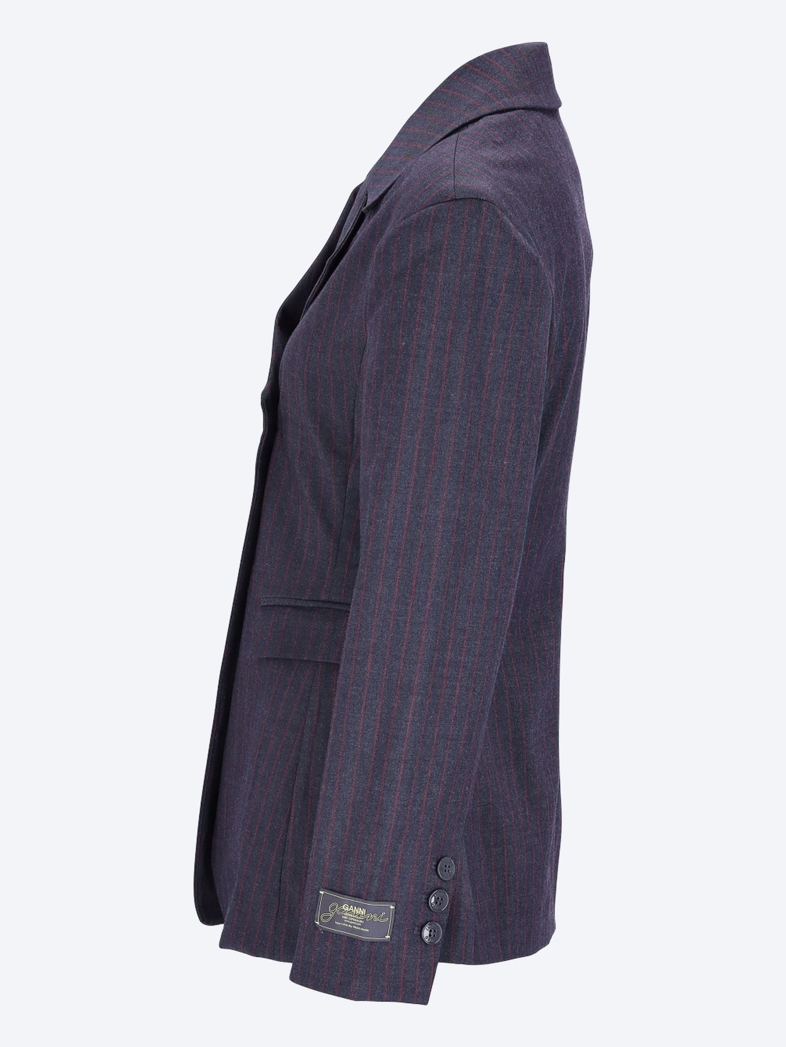 Black Pinstripe Blazer 2