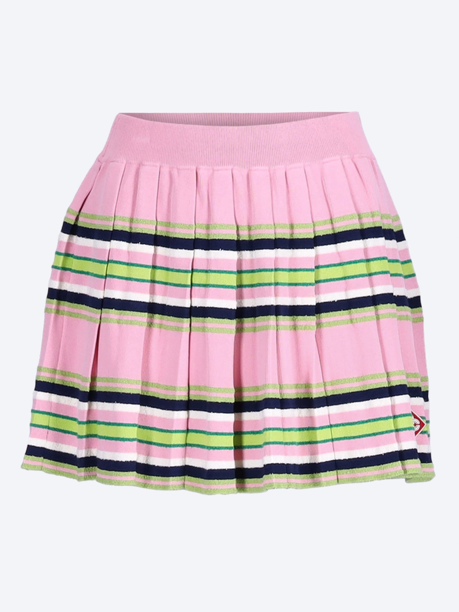 Stripe mini pleated skirt 1