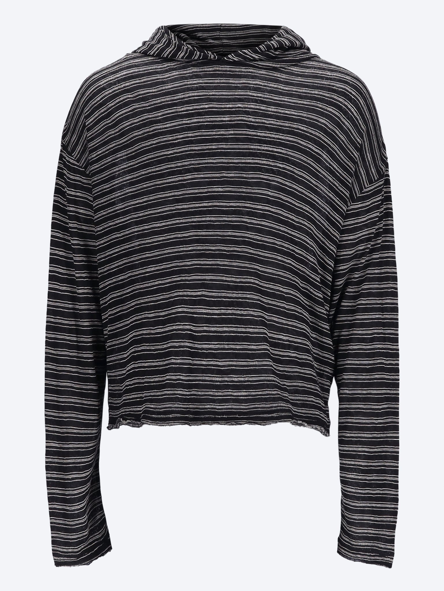 Striped jersey layering hoodies 1