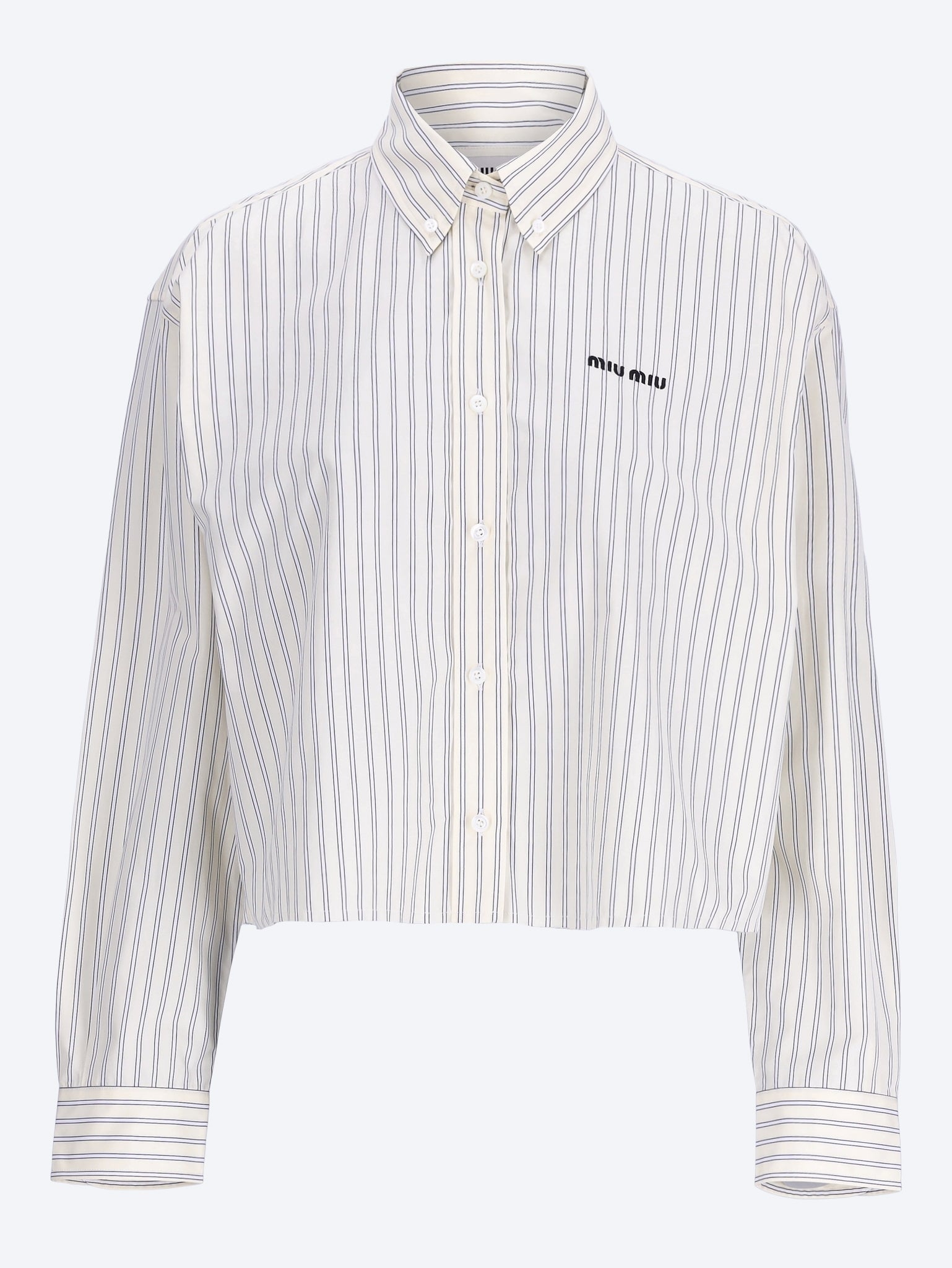Striped poplin shirt 1