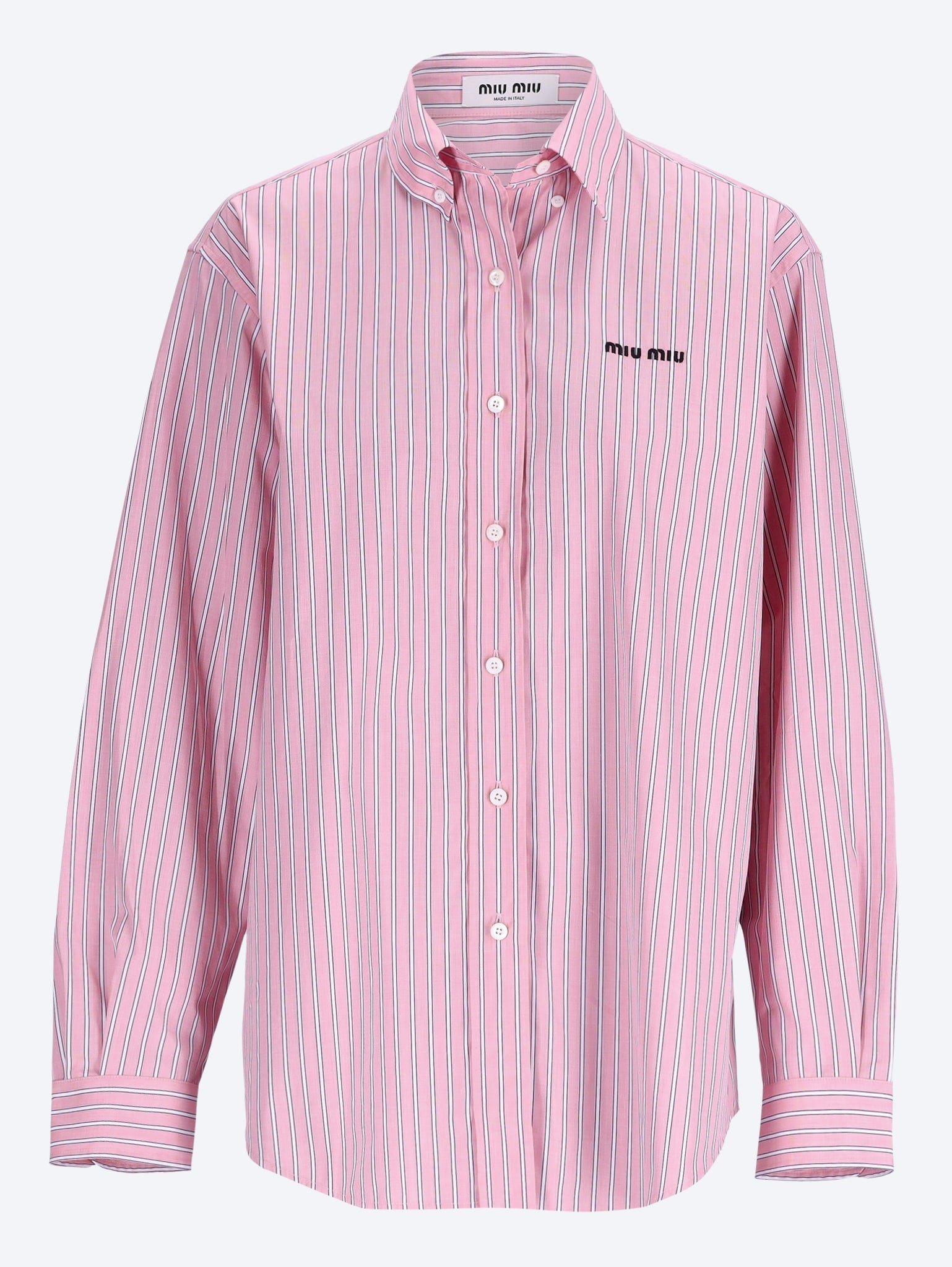 Striped poplin shirt 1