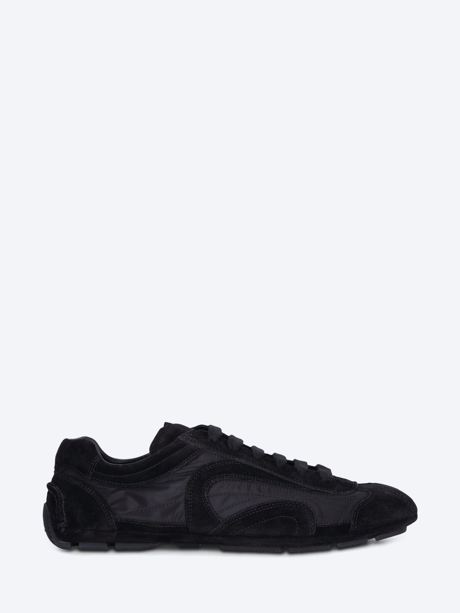 Suede and nylon sneakers 1