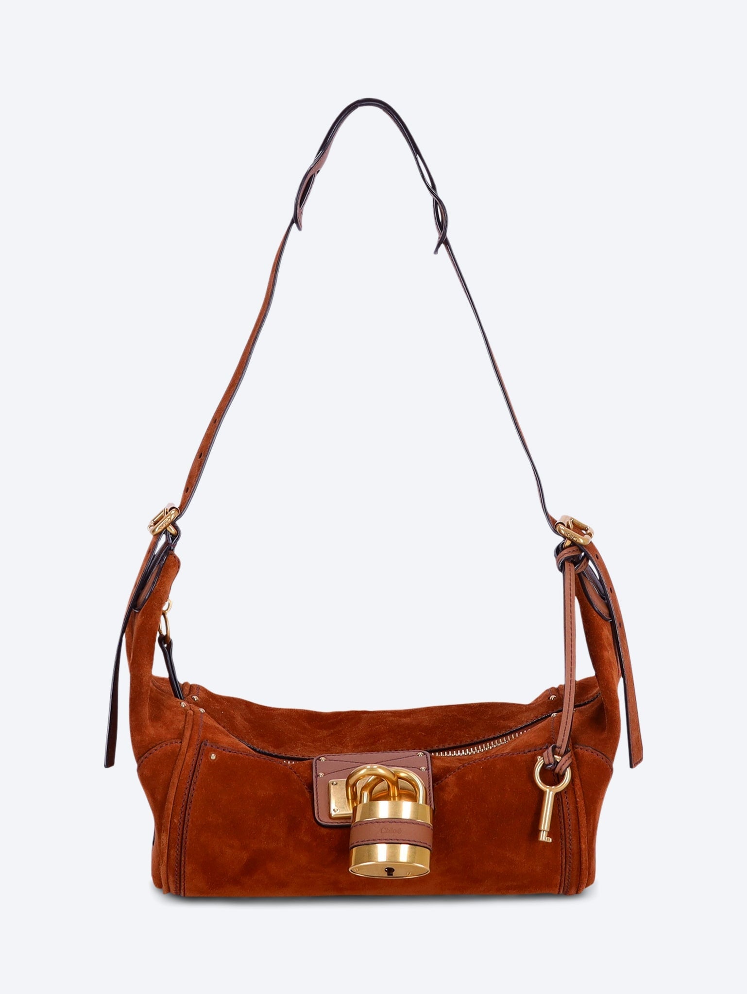 Suede leather paddington crossbody bag 1