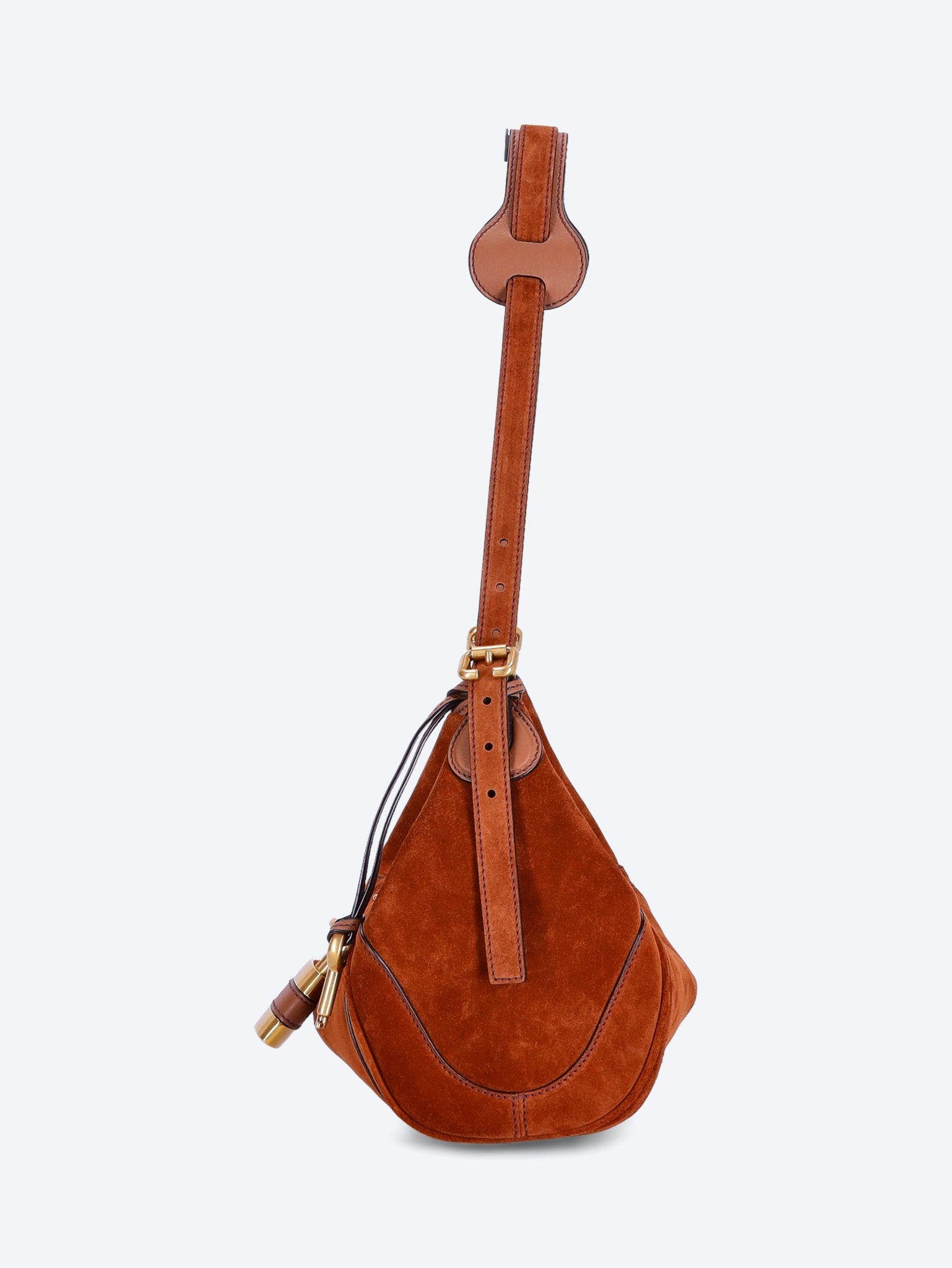 Suede leather paddington crossbody bag 3