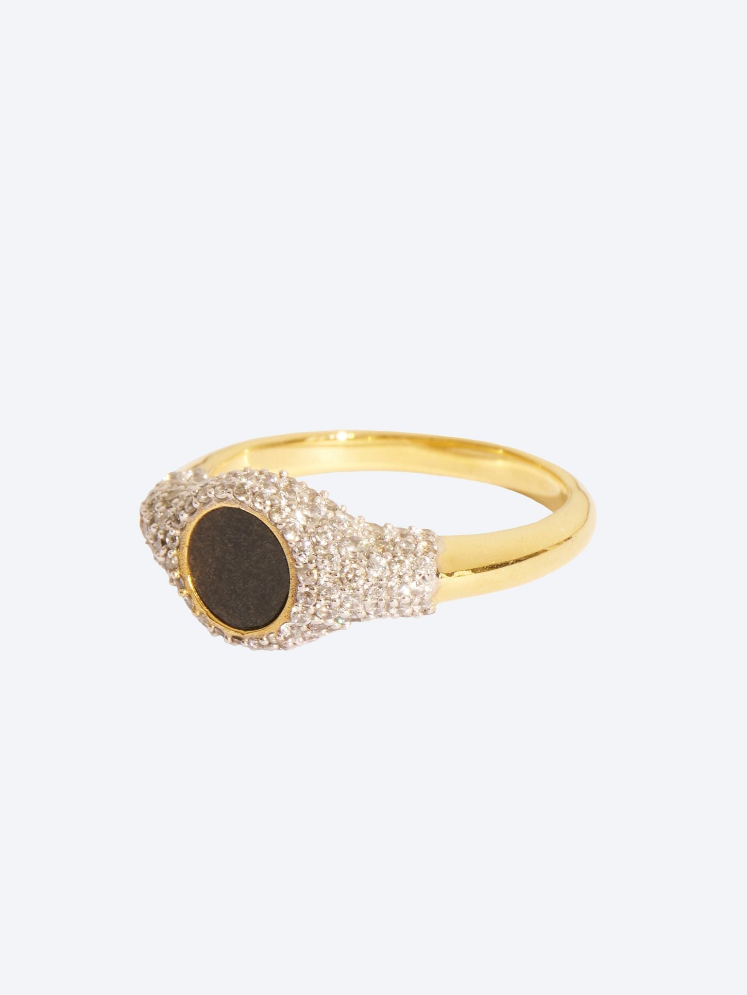 Sonniger Ring Obsidian Gold 1
