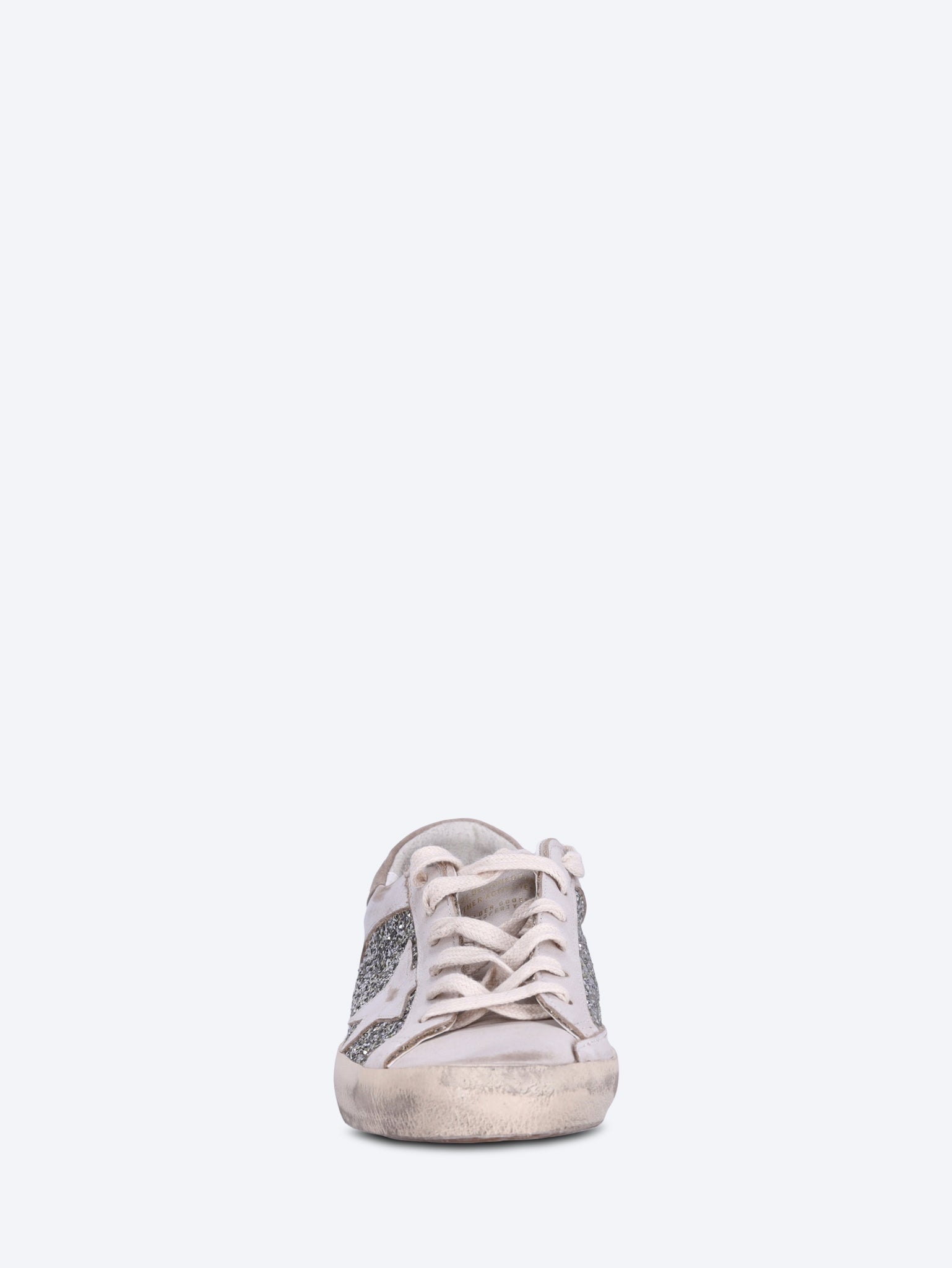 Superstar-Sneaker aus Glitzer und Leder mit Stern-Absatz aus Leder und Wildleder 3
