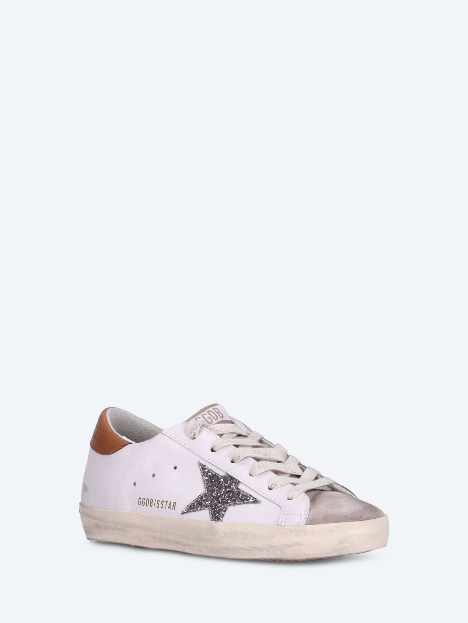 Superstar-Sneaker aus Leder mit Obermaterial und Ferse aus Wildleder mit glitzernden Sternen 2