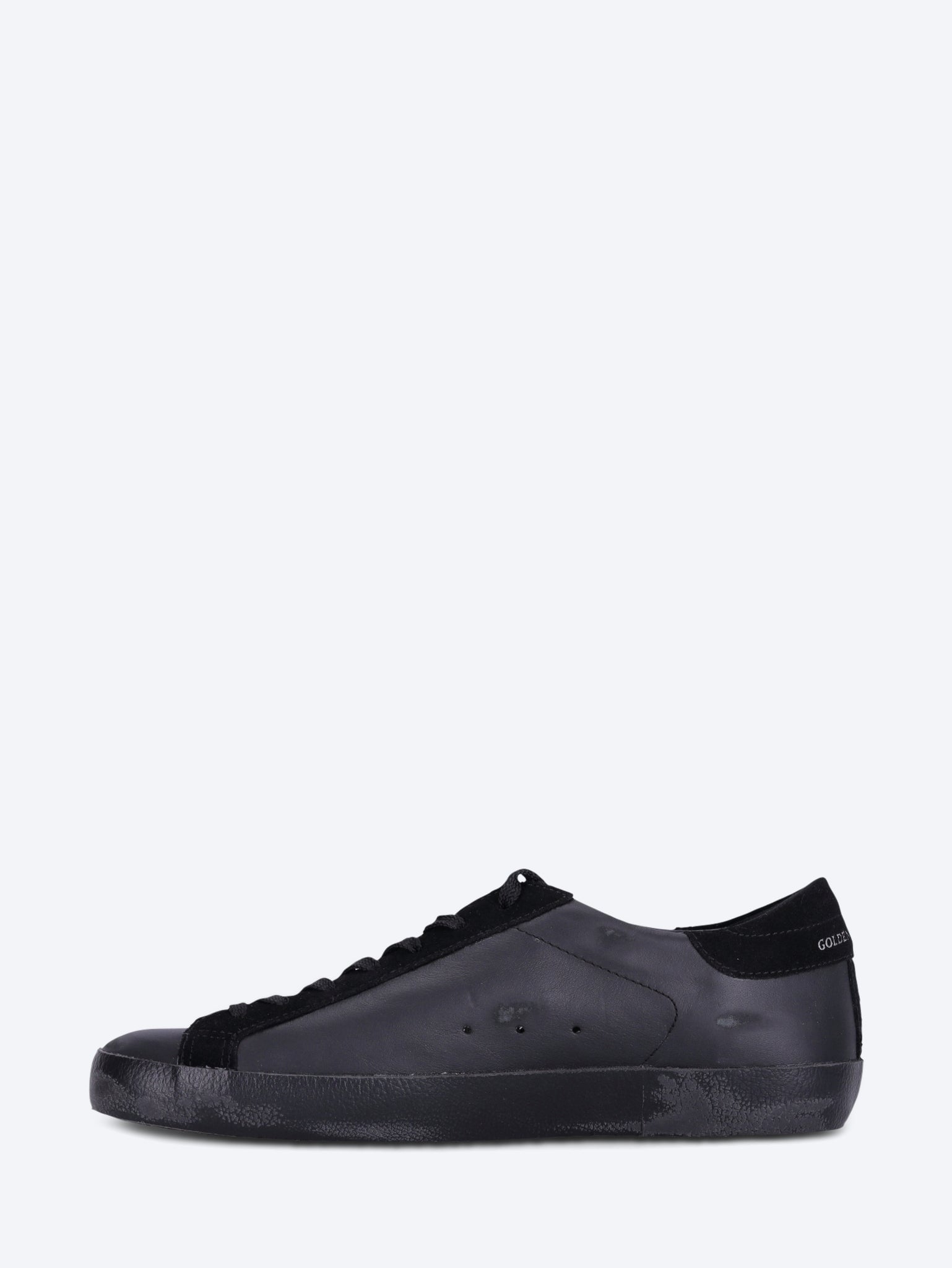 Baskets à talon étoile et liste en daim avec bout et languette en cuir nappa Super Star 4