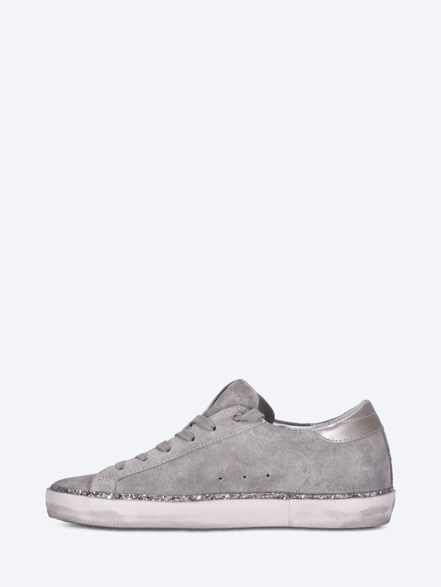 Super star suede star laminated nappa upper glitter sneakers 4