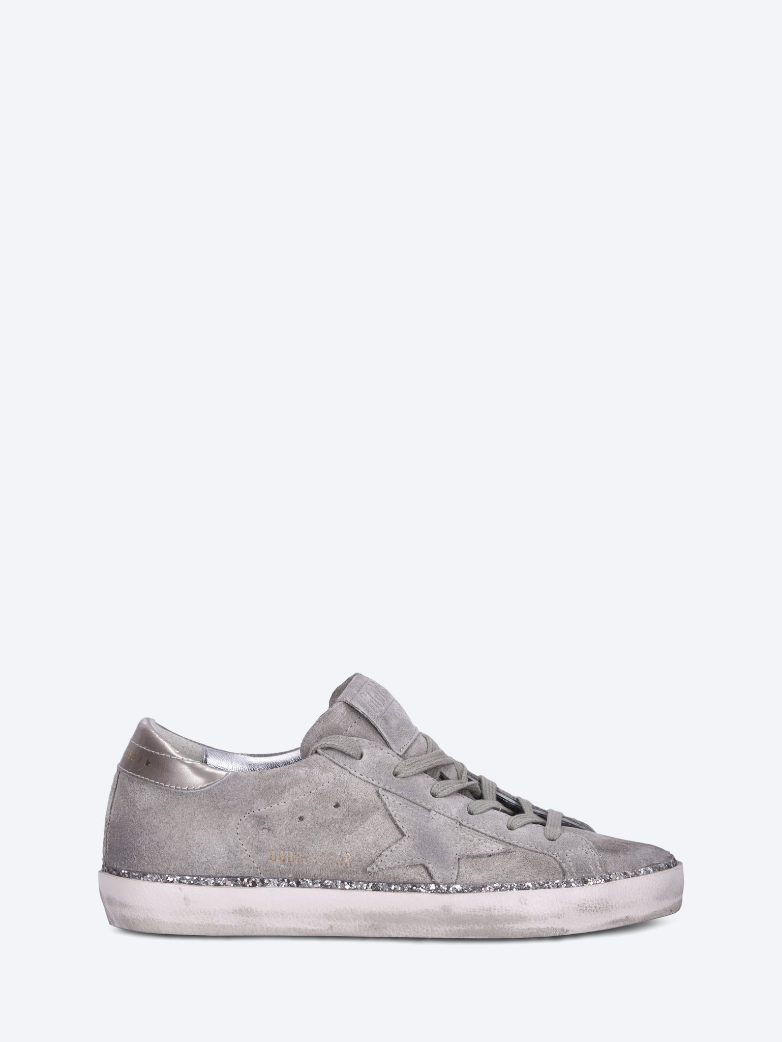 Super star suede star laminated nappa upper glitter sneakers 1