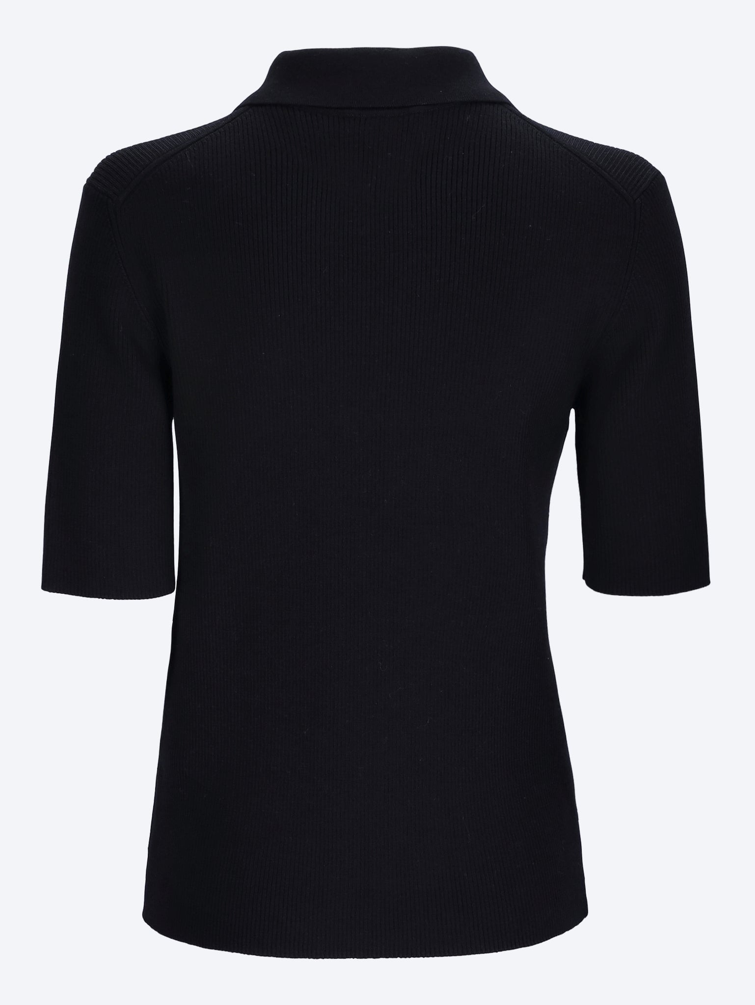 Polo en maille côtelée de laine mérinos superfine 3