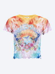 Surf trip tie dye printed mesh tee ref:
