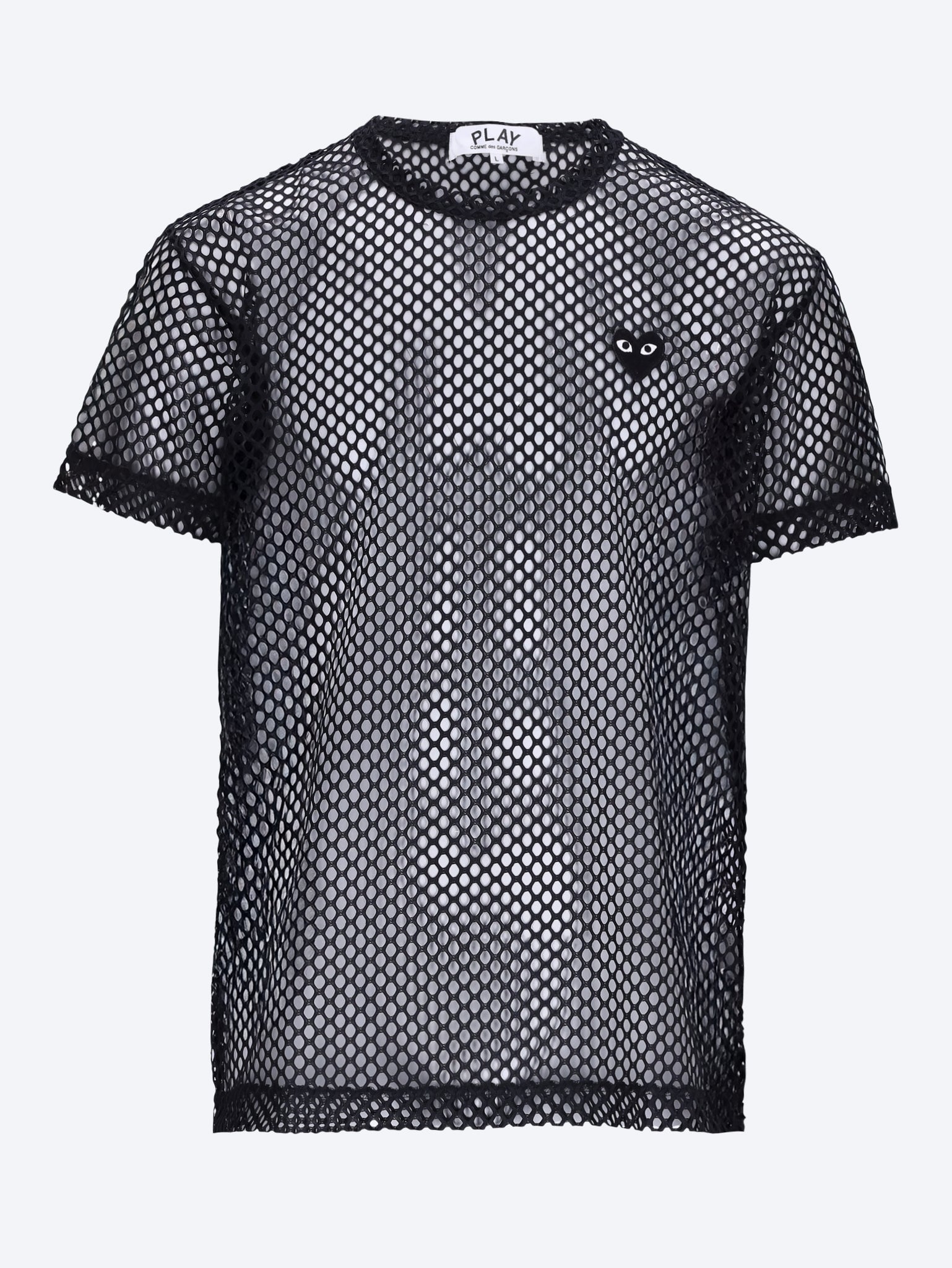 T-shirt mesh large black emblem 1