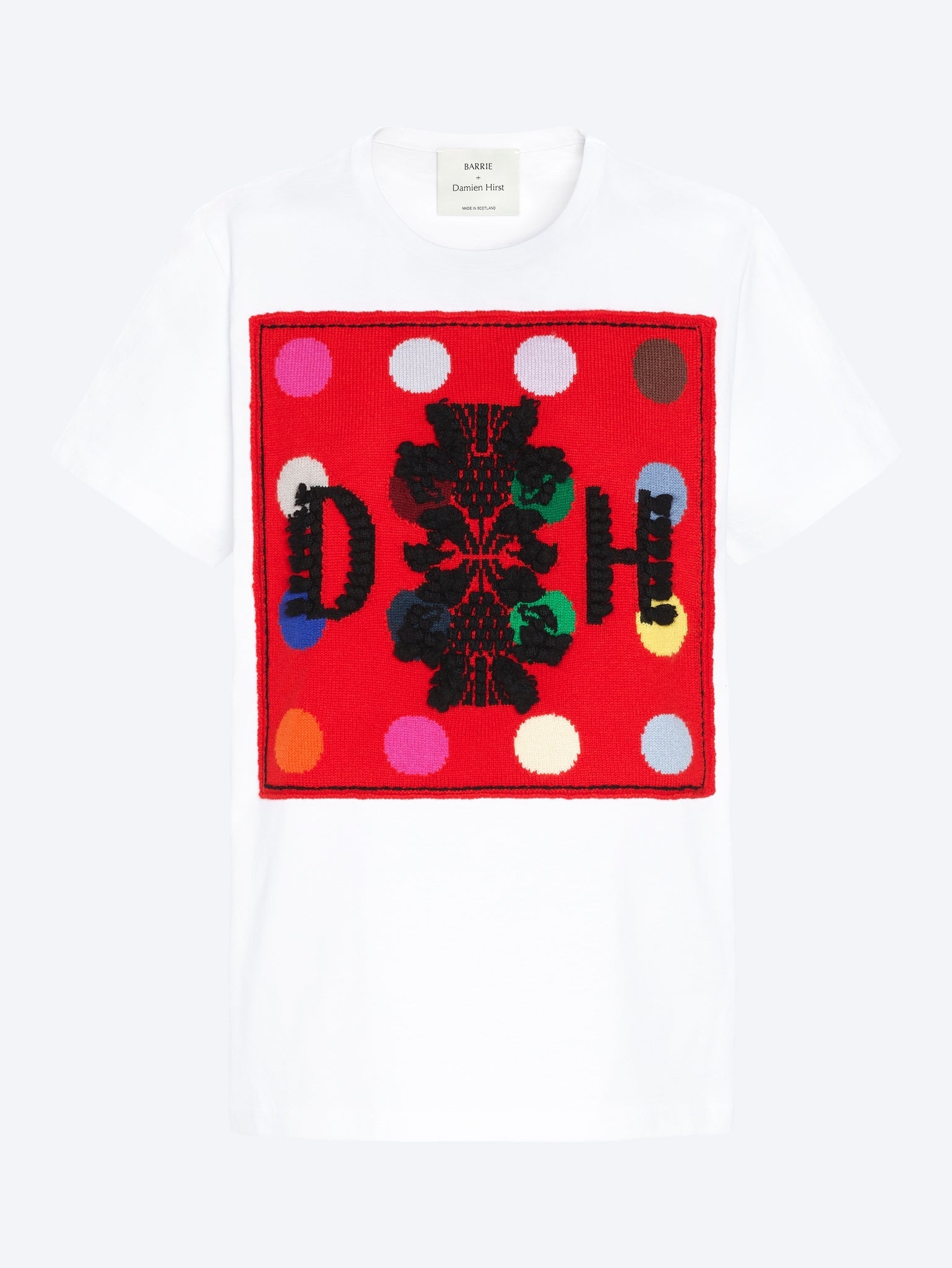 T-Shirt mit gestricktem Aufnäher 1