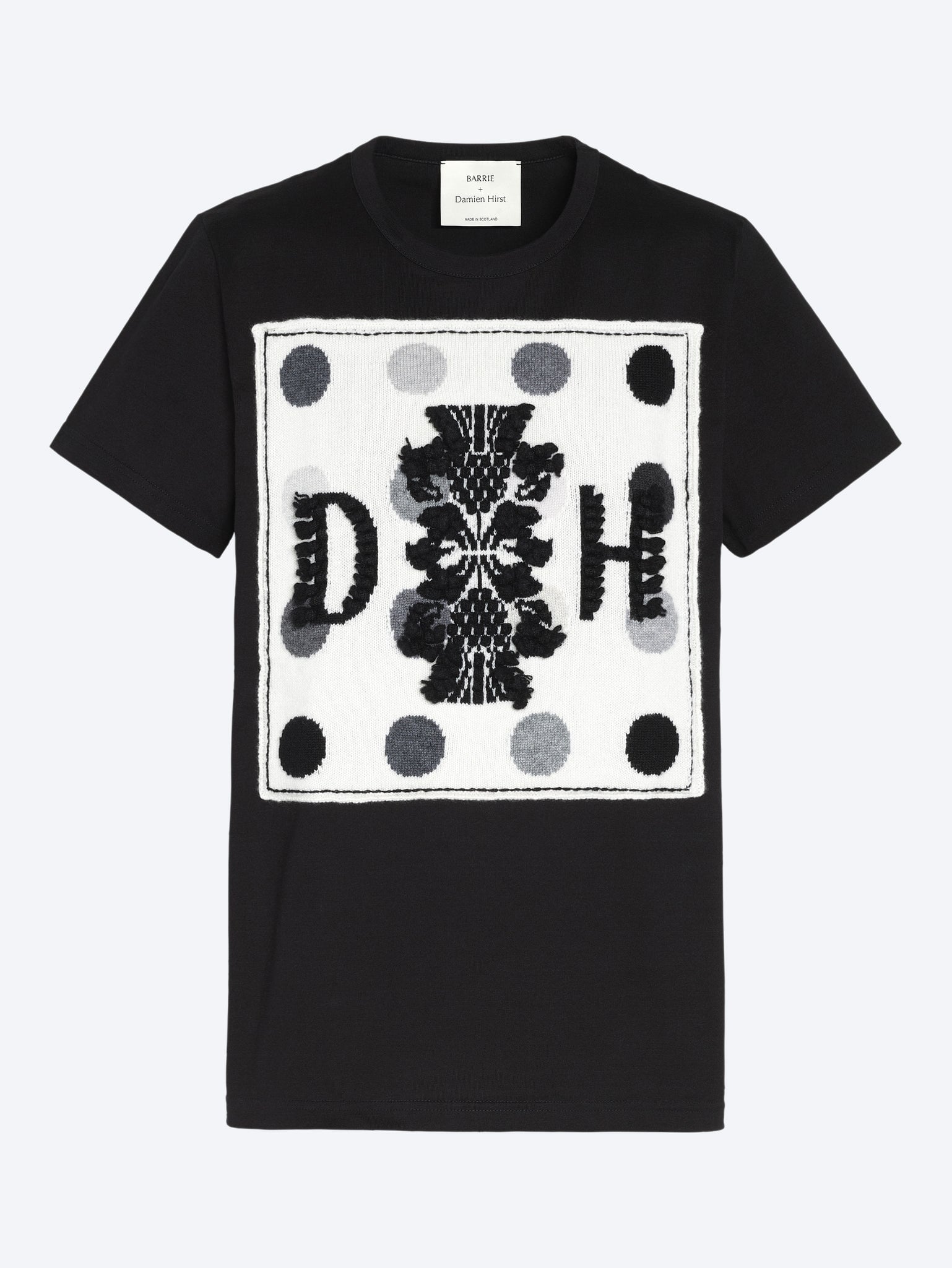 T-Shirt mit gestricktem Aufnäher 1