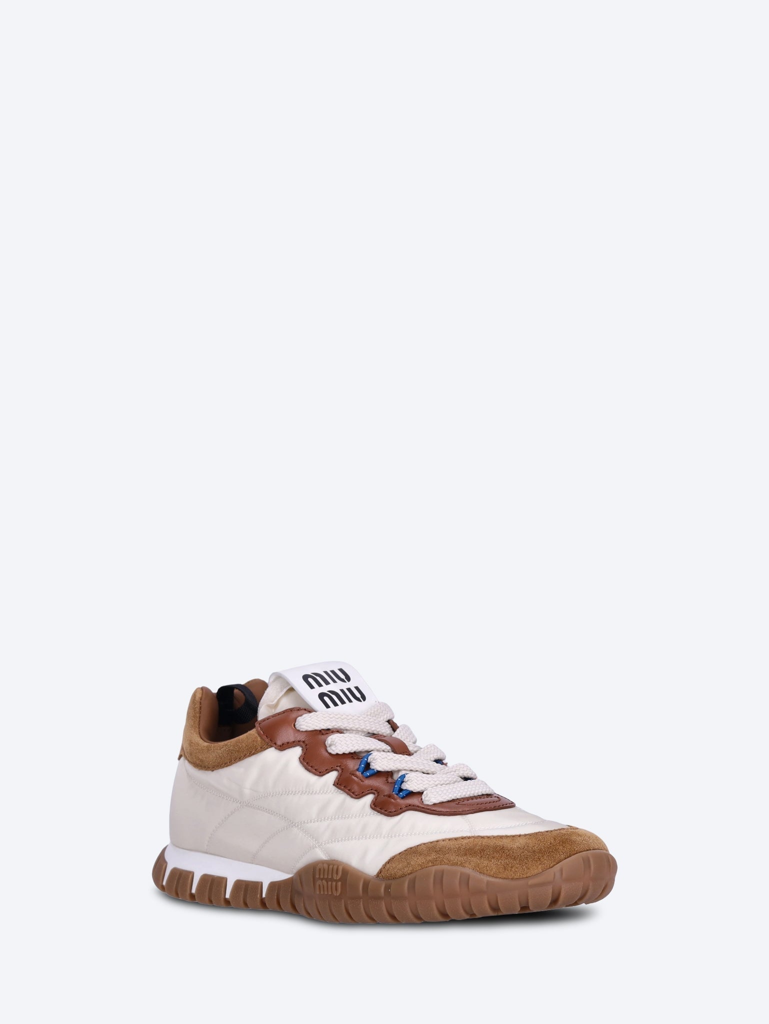 Technical fabric and suede sneakers 2