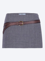 Technical wool mini skirt ref: