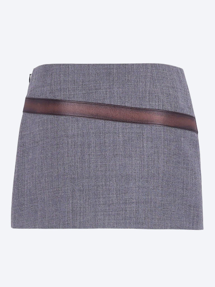 Technical wool mini skirt 3