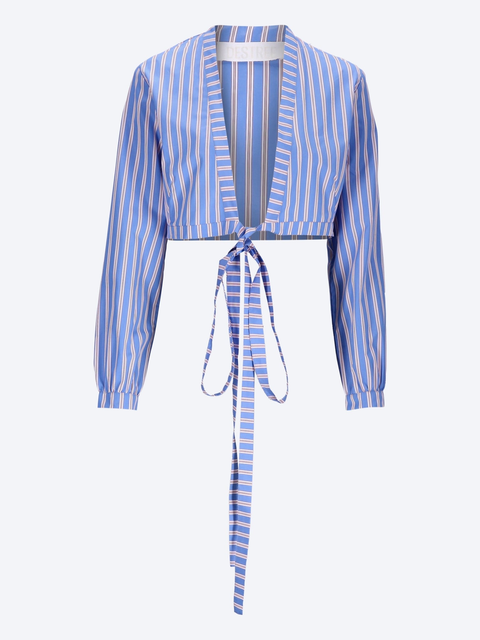 Terry stripes cropped shirt 1