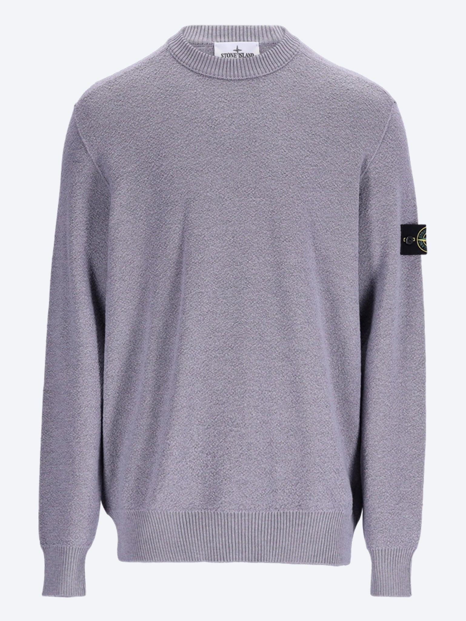 Textured stitch pure rws wool crewneck sweater 1