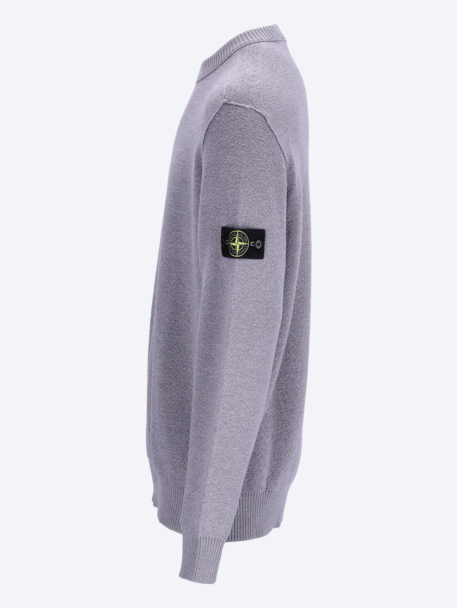 Textured stitch pure rws wool crewneck sweater 2