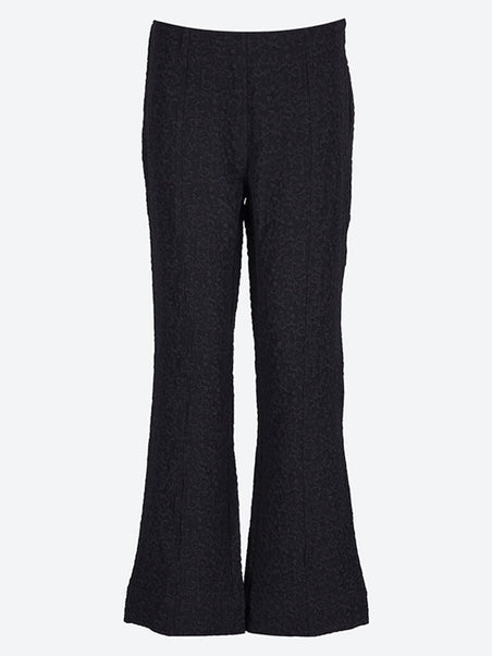 Textured suiting cropped pants