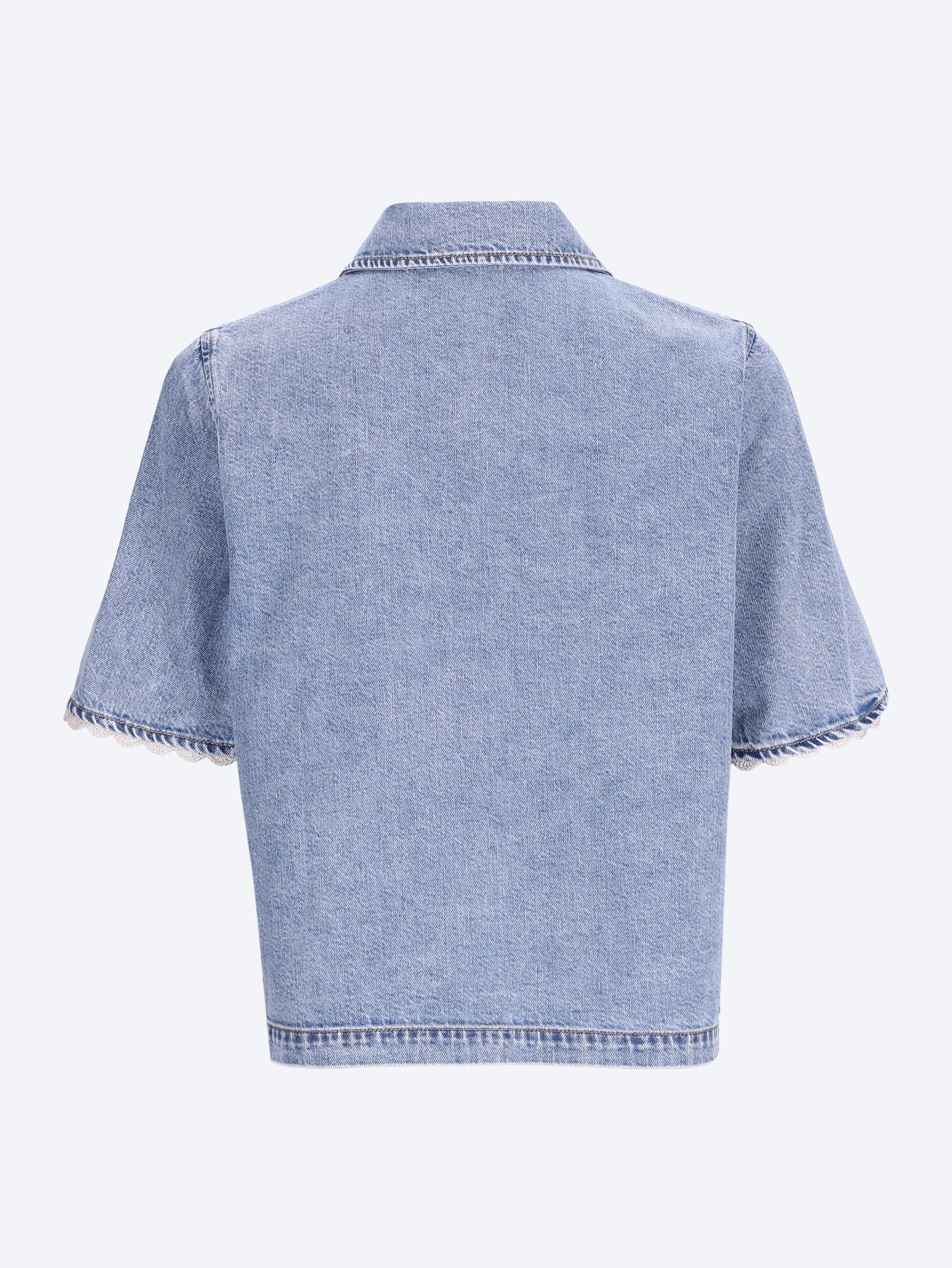 The denim crochet top 2