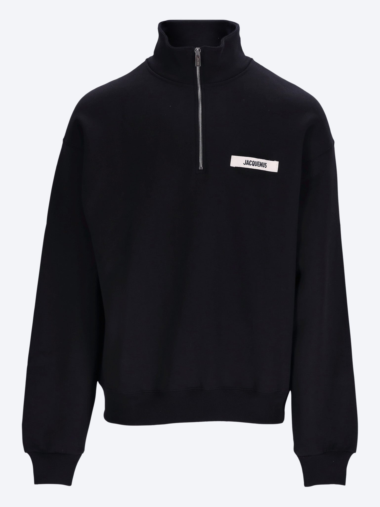 Das Rollkragen-Sweatshirt mit Reißverschluss aus Ripsband 1